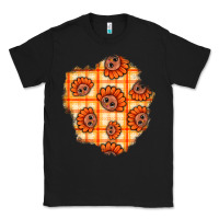 Black Thanksgiving Turkey With Tartan Patch Classic Tee - BundleAndBundleShop