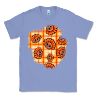 Colony Blue Thanksgiving Turkey With Tartan Patch Classic Tee - BundleAndBundleShop