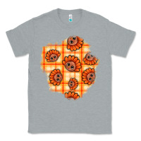 Heather Grey Thanksgiving Turkey With Tartan Patch Classic Tee - BundleAndBundleShop