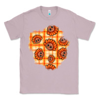 Lilac Thanksgiving Turkey With Tartan Patch Classic Tee - BundleAndBundleShop