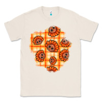 Natural Thanksgiving Turkey With Tartan Patch Classic Tee - BundleAndBundleShop