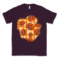 Plum Thanksgiving Turkey With Tartan Patch Classic Tee - BundleAndBundleShop