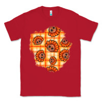 Red Thanksgiving Turkey With Tartan Patch Classic Tee - BundleAndBundleShop
