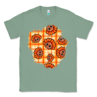 Sage Thanksgiving Turkey With Tartan Patch Classic Tee - BundleAndBundleShop