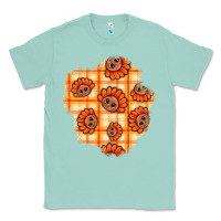 Seafoam Thanksgiving Turkey With Tartan Patch Classic Tee - BundleAndBundleShop