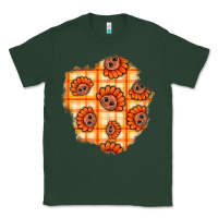 Sports Green Thanksgiving Turkey With Tartan Patch Classic Tee - BundleAndBundleShop