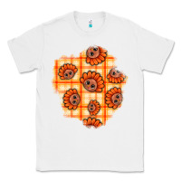 White Thanksgiving Turkey With Tartan Patch Classic Tee - BundleAndBundleShop