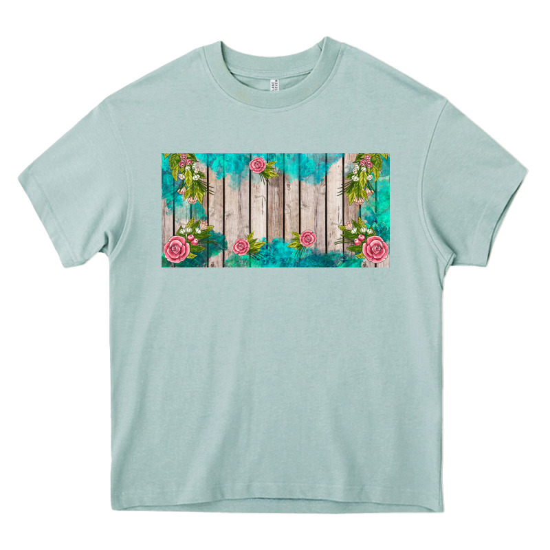 Western Floral  License Plate Template Heavy Core Tee by BarkalooDesign | Teevron