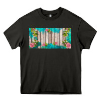 Asphalt western floral  license plate template Heavy Core Tee - BarkalooDesign
