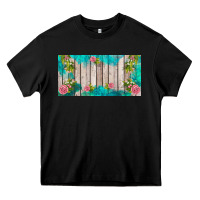 Black western floral  license plate template Heavy Core Tee - BarkalooDesign