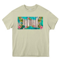 Mossy western floral  license plate template Heavy Core Tee - BarkalooDesign