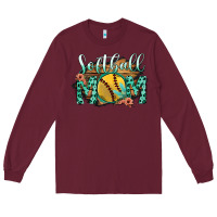 Burgundy Softball Mom Long Sleeve Tee - Bettercallsaul