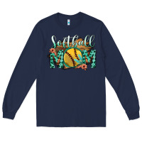 Navy Softball Mom Long Sleeve Tee - Bettercallsaul
