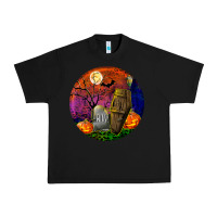 Black halloween round Urban Heavy Tee - BundleAndBundleShop