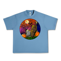 Pebble Blue halloween round Urban Heavy Tee - BundleAndBundleShop