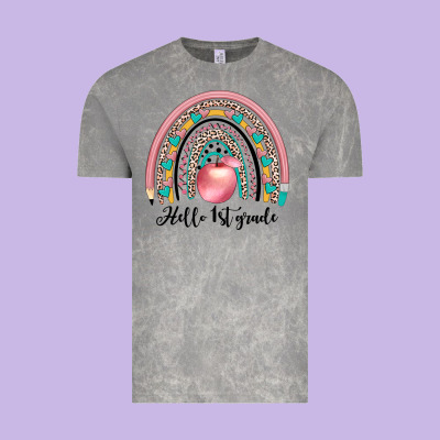 Hello 1 St Grade Vintage Tee Designed By Jahusdesignshop