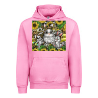 Fuchsia Pink easter Urban Hoodie - CowhideDigitalArt