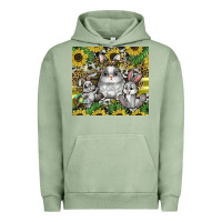 Pigment Oil Green easter Urban Hoodie - CowhideDigitalArt