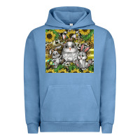 Pigment Pebble Blue easter Urban Hoodie - CowhideDigitalArt
