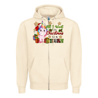 Sandshell all i want for christmas is a unicorn Zipper Hoodie - CowGirlArtShop