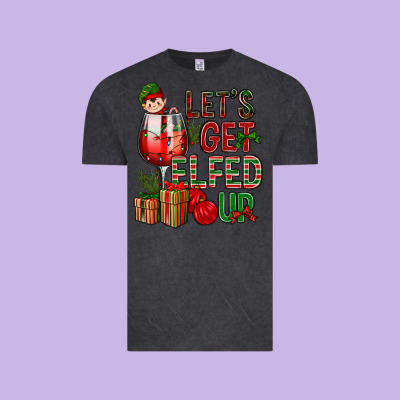 Let's Get Elfed Up Christmas Vintage Tee Designed By Bundleandbundleshop