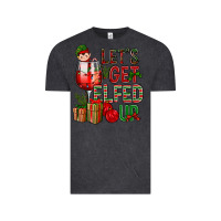 Vintage Black Let's Get Elfed Up Christmas Vintage Tee - BundleAndBundleShop