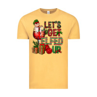 Vintage Mustard Let's Get Elfed Up Christmas Vintage Tee - BundleAndBundleShop