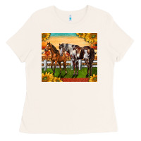 Bone Western Ranch Horses Ladies Tee - LillyAllenDesigns
