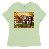 Matcha Western Ranch Horses Ladies Tee - LillyAllenDesigns