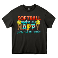 Asphalt Softball Makes Me Happy You, Not So Much Heavy Core Tee - LillyAllenDesigns