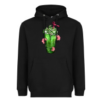 Black Western Cactus Cold Frappe Heavyweight Hoodie - FaDigitalArtStudio