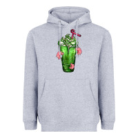 Heather Grey Western Cactus Cold Frappe Heavyweight Hoodie - FaDigitalArtStudio