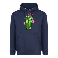 Navy Western Cactus Cold Frappe Heavyweight Hoodie - FaDigitalArtStudio