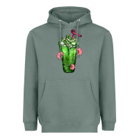 Sage Western Cactus Cold Frappe Heavyweight Hoodie - FaDigitalArtStudio