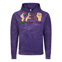 Cloud Purple Peace Love Pride Vintage Hoodie - BundleAndBundleShop