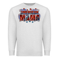 Oatmeal Heather American Mama Mother's Day Premium Sweatshirt - FaDigitalArtStudio