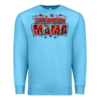 Ocean Blue American Mama Mother's Day Premium Sweatshirt - FaDigitalArtStudio