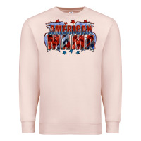 Pale Pink American Mama Mother's Day Premium Sweatshirt - FaDigitalArtStudio