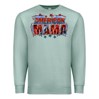 Seafoam American Mama Mother's Day Premium Sweatshirt - FaDigitalArtStudio