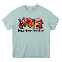 Arona peace love firefighter Heavy Core Tee - AdoDesignShop