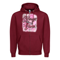 Burgundy stronger than the storm Zipper Hoodie - CowGirlArtShop