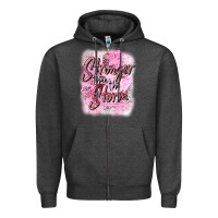 Charcoal Heather stronger than the storm Zipper Hoodie - CowGirlArtShop
