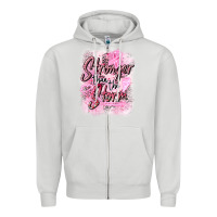 Dove Grey stronger than the storm Zipper Hoodie - CowGirlArtShop