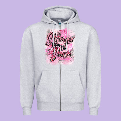 Stronger Than The Storm Zipper Hoodie Designed By Cowgirlartshop