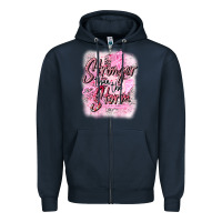 Navy stronger than the storm Zipper Hoodie - CowGirlArtShop