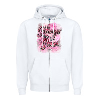 White stronger than the storm Zipper Hoodie - CowGirlArtShop
