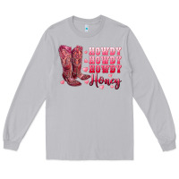 Moon Dust howdy howdy howdy honey with cowgirl boots Long Sleeve Tee - RanaPortraitStore