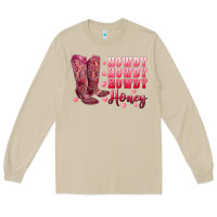 Mushroom howdy howdy howdy honey with cowgirl boots Long Sleeve Tee - RanaPortraitStore