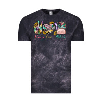 Cloud Black Peace Love Make Up Vintage Tee - BundleAndBundleShop
