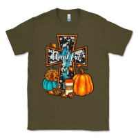 Army Green thankful cross Classic Tee - JahusDesignShop